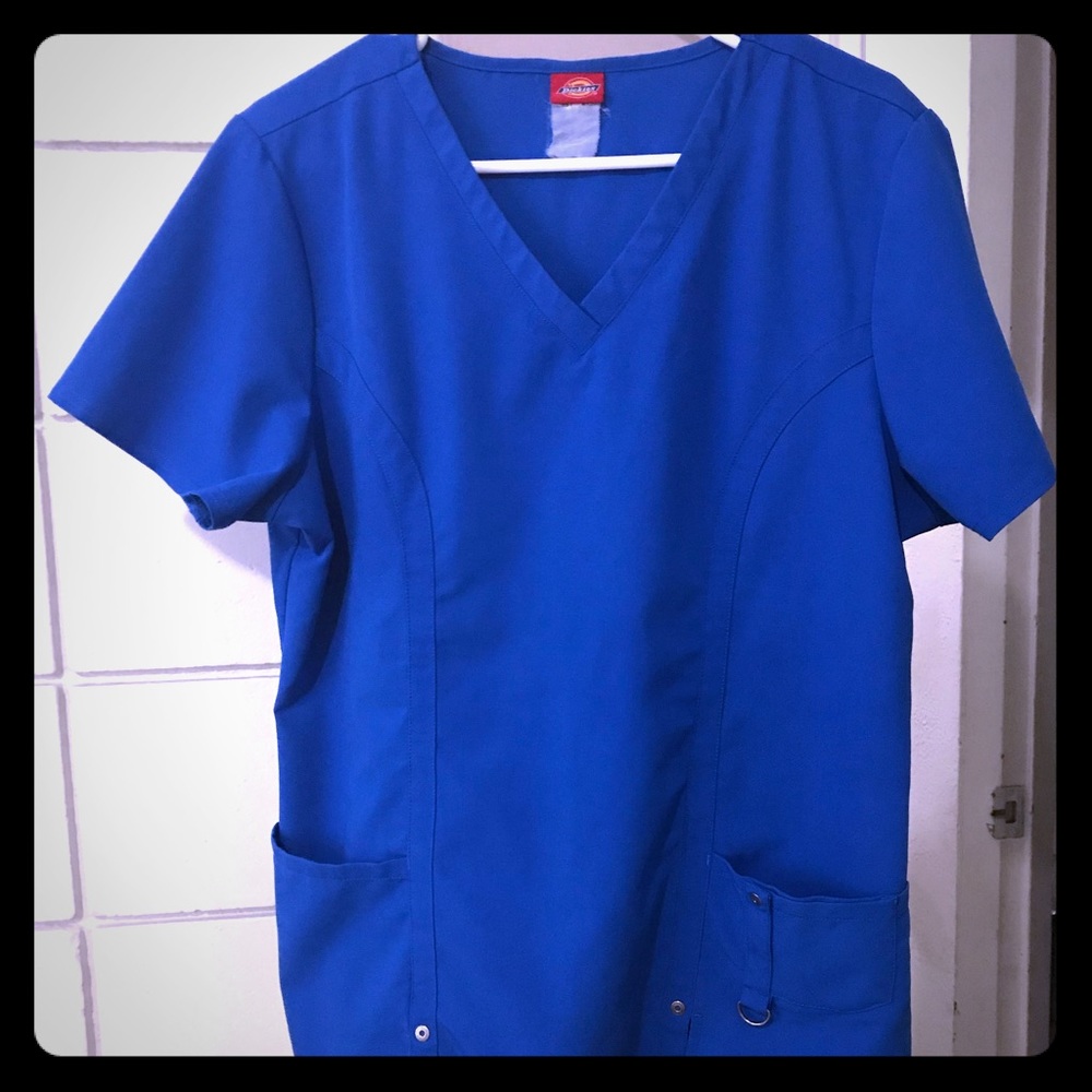 Dickies True Blue color L Scrub Top